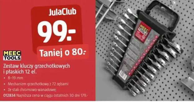 zestaw kluczy płaskich