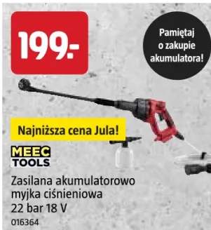 Zasilana akumulatorowo myjka ciśnieniowa 22 bar 18 V