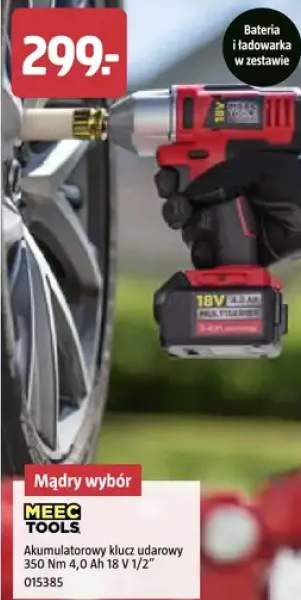 Akumulatorowy klucz udarowy 350 Nm 4,0 Ah 18 V 1/2"