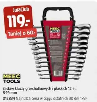 Zestaw kluczy grzechotkowych i płaskich 12 el. 8-19 mm