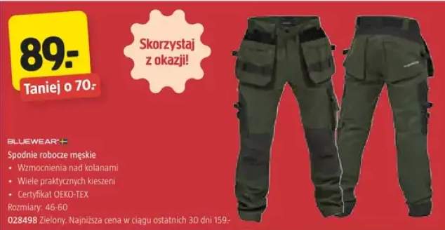 Spodnie robocze męskie