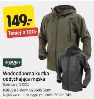 Wodoodporna kurtka oddychająca męska Kayoba szara rozmiary S-XXXL