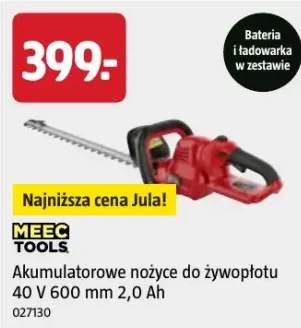 Akumulatorowe nożyce do żywopłotu Meec Tools 40V 600mm 2,0Ah