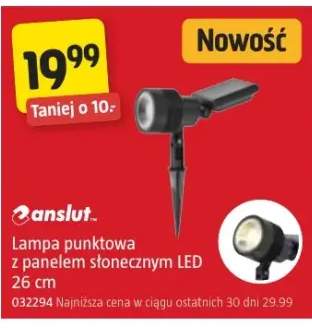 Lampa punktowa Anslut z panelem słonecznym LED 26cm