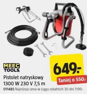Pistolet natryskowy Meec Tools 1300W 230V 7,5m