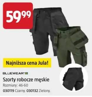 Szorty robocze męskie Bluewear czarne rozmiary 46-60