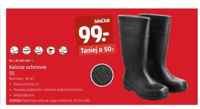 Kalosze ochronne S5 Bluewear
