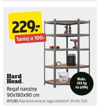 Regał narożny Hard Head 90x180x90 cm