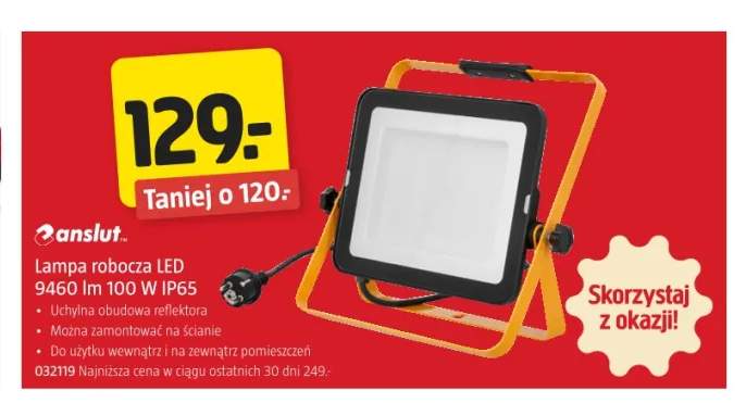 Lampa robocza LED anslut