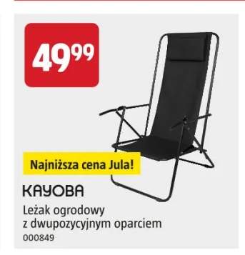 Leżak ogrodowy z dwupozycyjnym oparciem Kayoba