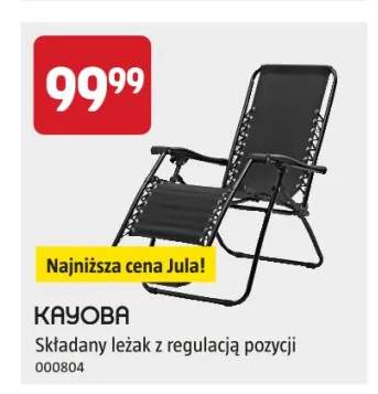 Składany leżak z regulacją pozycji Kayoba