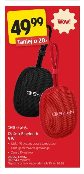 Głośnik Bluetooth Bright 5W czerwony +1 wariant