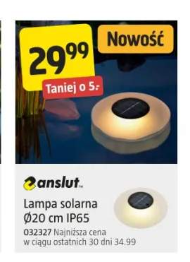 Lampa solarna Anslut Ø20 cm IP65