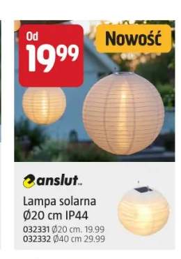 Lampa solarna Anslut Ø40 cm IP44 +1 wariant