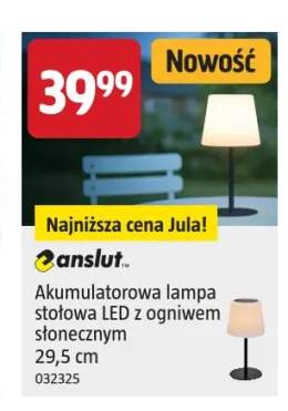 Akumulatorowa lampa stołowa LED z ogniwem słonecznym Anslut 29,5 cm