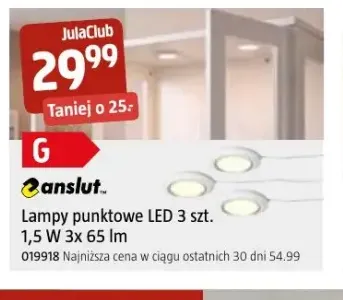 Lampy punktowe LED 3 szt. Anslut