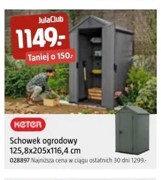 Schowek ogrodowy 125,8x205x116,4 cm Keter