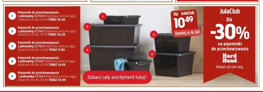Pojemnik do przechowywania z pokrywką 027662 Hard Head +4 warianty