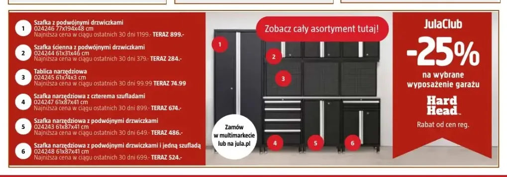 Szafka narzędziowa z podwójnymi drzwiczkami 61x87x41 cm Hard Head +6 wariantów