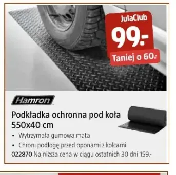 Podkładka ochronna pod koła 550x40 cm Hamron
