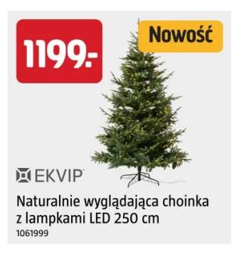 Naturalnie wyglądająca choinka z lampkami LED 250 cm Ekvip