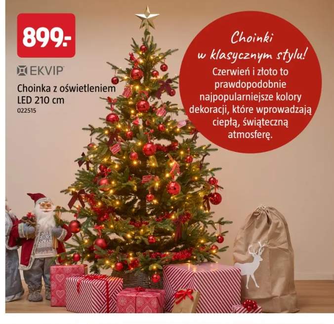 Choinka z oświetleniem LED 210 cm Ekvip