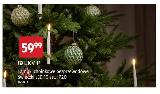 Lampki choinkowe bezprzewodowe świeczki LED 10 szt. IP20 Ekvip