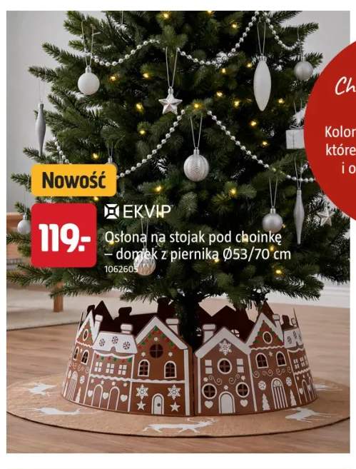 Osłona na stojak pod choinkę domek z piernika Ø53/70 cm Ekvip