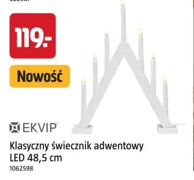 Klasyczny świecznik adwentowy LED 48,5 cm Ekvip