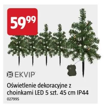 Oświetlenie dekoracyjne z choinkami LED 5 szt. 45 cm Ekvip