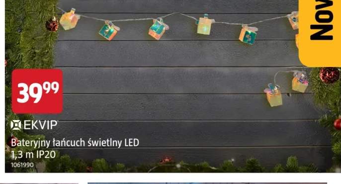 Bateryjny łańcuch świetlny LED 1,3 m Ekvip