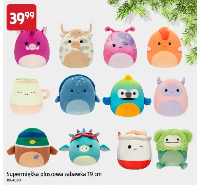 Supermiękka pluszowa zabawka 19 cm