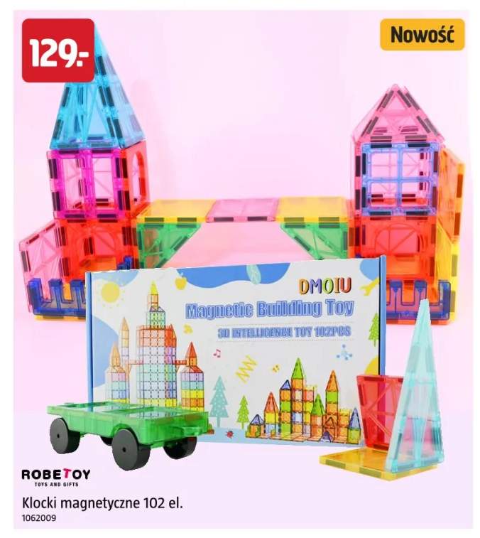 Klocki magnetyczne 102 el. Robetoy