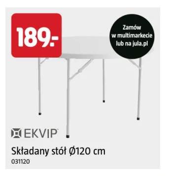 Składany stół Ø120 cm Ekvip