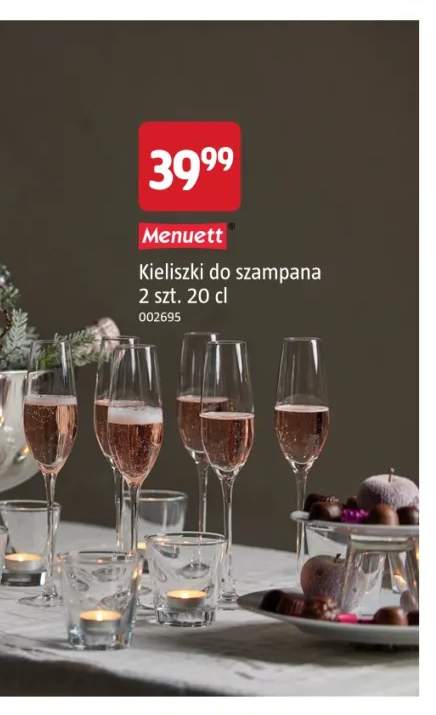 Kieliszki do szampana 2-pak Menuett
