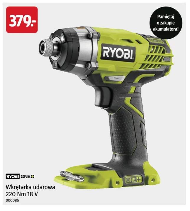 Wkrętarka udarowa 220Nm Ryobi