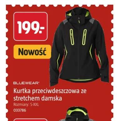 Kurtka przeciwdeszczowa ze stretchem damska Bluewear