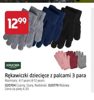 Rękawiczki dziecięce z palcami 3-pak Kayoba Outdoor